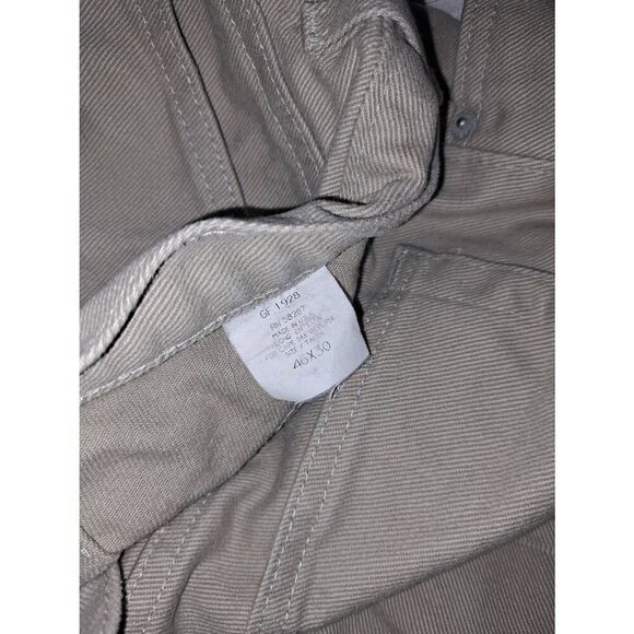 46x30 Faded Glory Cotton Tan Khaki Denim Jeans with Pockets and Belt Loops - Picture 6 of 6